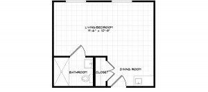 APT B - 319 SF, STUDIO